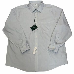 New Brooks Brothers Light Blue Checkered Dress Shirt 17½X34/35